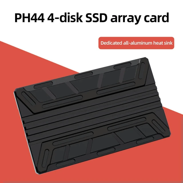Alt view image 2 of 3 - NVME M.2 MKEY SSD RAID Expansion Card Heatsink Aluminum Heatsink