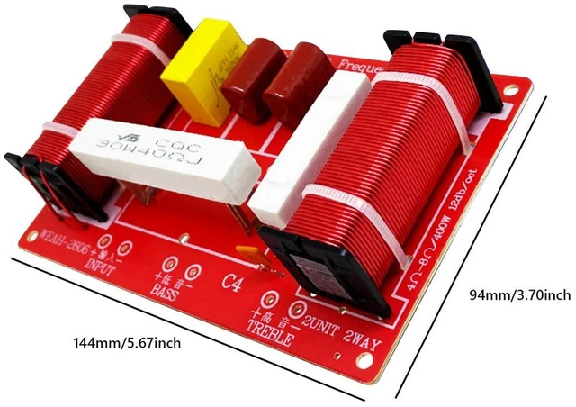 Main image of 400W Audio Speaker Crossover Module Treble Bass 2 Ways Speakers Filter Frequency Divider 3200Hz for Stage Speaker Upgrade