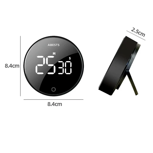 Alt view image 2 of 5 - LED Digital Cooking Timer USB Rechargeable Magnetic Baking Countdown Reminder 3-Level Volume Back Bracket Design Kitchen Tools