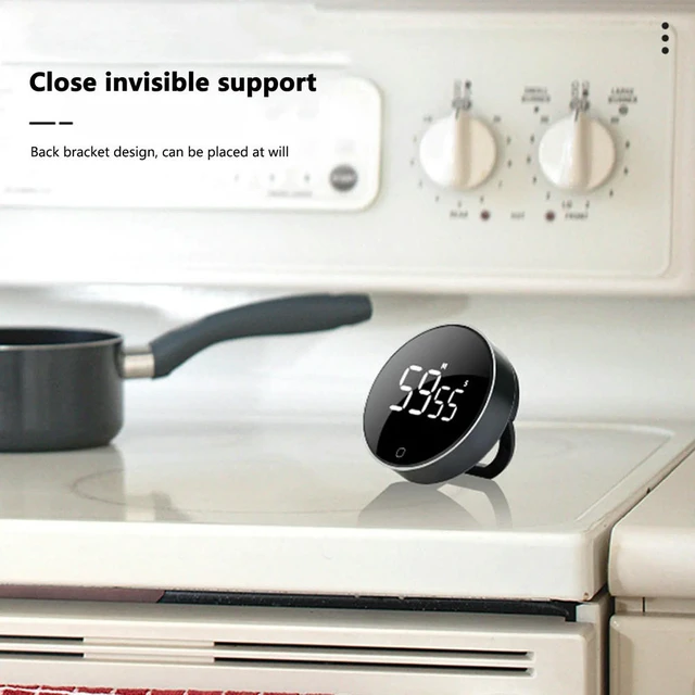 Alt view image 3 of 5 - LED Digital Cooking Timer USB Rechargeable Magnetic Baking Countdown Reminder 3-Level Volume Back Bracket Design Kitchen Tools