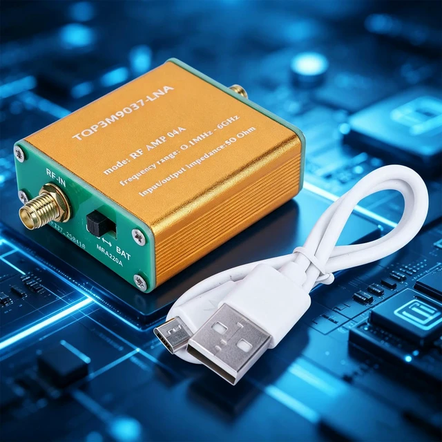 Alt view image 3 of 3 - 100kHz-6GHz Wideband Signal Amplifier Full Band Signal Amplifier 1.95GHz 20dB High Gain Low Noise LNA for Shortwave FM Radio