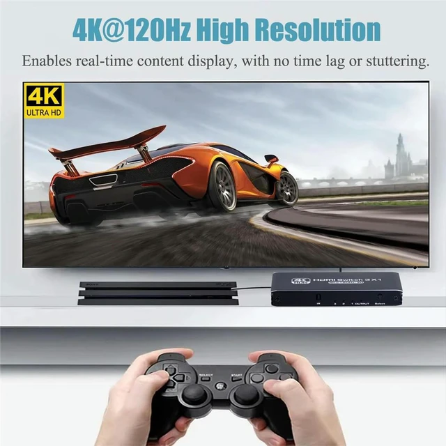 Main image of HDMI-Compatible Switch Compatible with PS3/4/5 TV HDMI-Compatible Switcher with Remote Control & Plug and Play