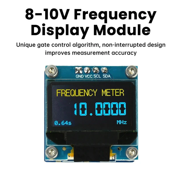 Alt view image 2 of 3 - PLJ-096OLED-H1 Frequency Display Module Frequency Counter Featuring 0.96-inch OLED Display RF Digital Signal Frequency Meter