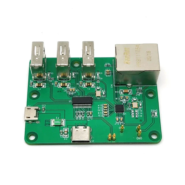 Alt view image 3 of 3 - USB to Ethernet HUB Hub Raspberry Pi Zero Network HUB Expansion Board