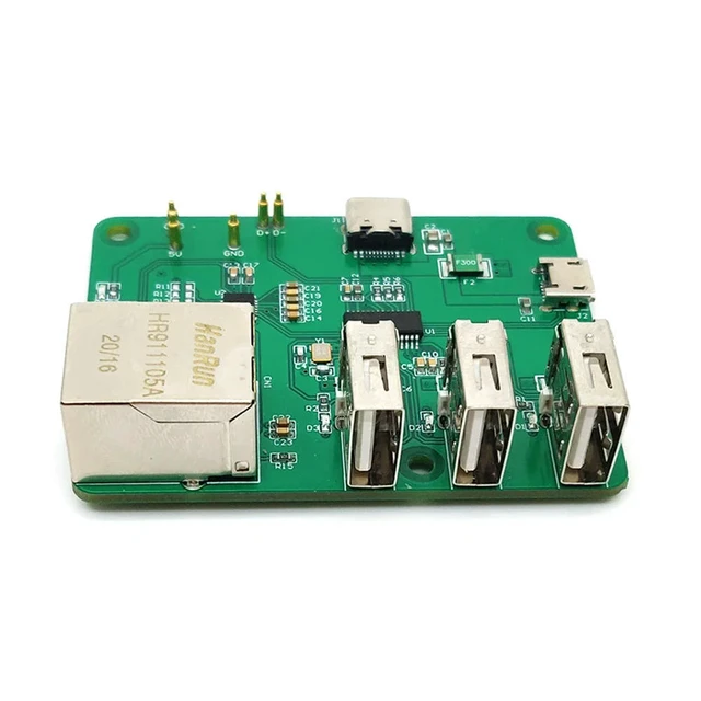 Alt view image 2 of 3 - USB to Ethernet HUB Hub Raspberry Pi Zero Network HUB Expansion Board