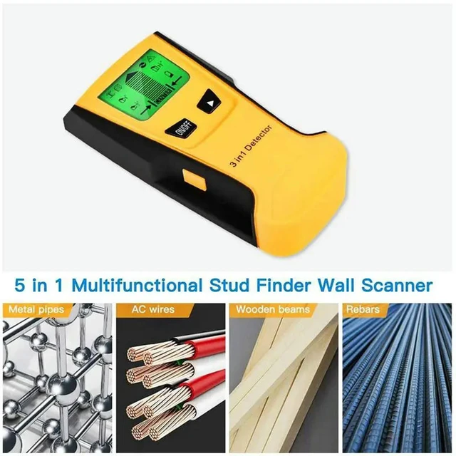 Alt view image 3 of 3 - 3 In 1 l Detector Wall Finder Wall Detector Find l Wood Studs AC Voltage Live Wire Detect