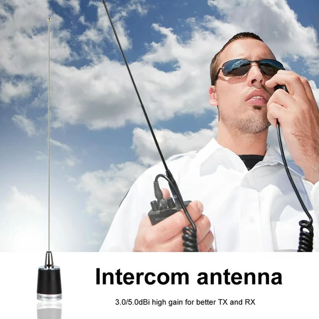 Alt view image 2 of 3 - Dual Band Car Radio Walkie Talkie Antenna VHF/UHF 100W Car Aerial Antenna 144/430MHz High Gain Replacement Auto Parts