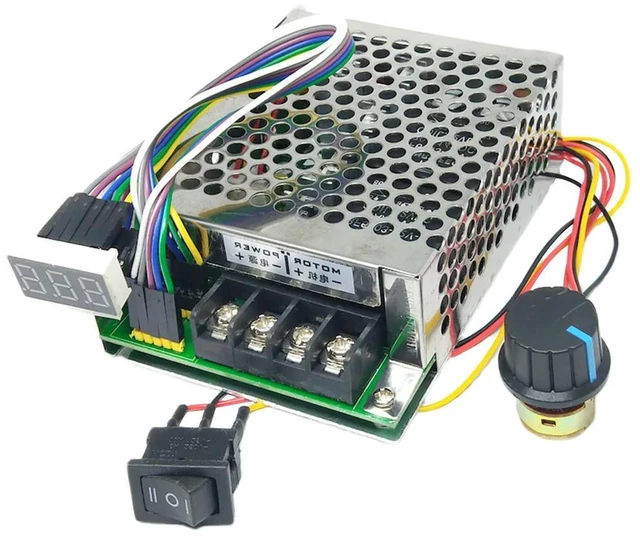 Main image of PWM DC Motor Speed Controller Input MAX 60A Adjustable Drive Module DC 10 -55V with Adjustable Potentiometer DC Brush Motor Tool