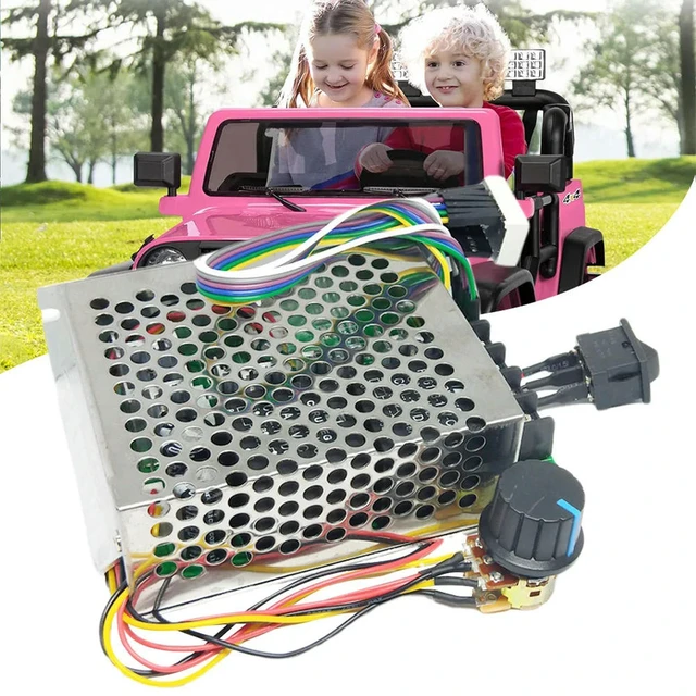 Alt view image 2 of 3 - PWM DC Motor Speed Controller Input MAX 60A Adjustable Drive Module DC 10 -55V with Adjustable Potentiometer DC Brush Motor Tool
