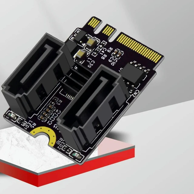 Alt view image 2 of 3 - M2 To SATA3.0 Converter Card PCI-E3.0 KEY A + E M.2 To SATA JMB582 Chip for PC Servers Consumer Electronics/Device