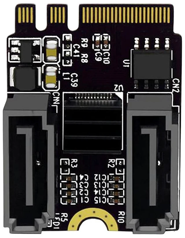 Main image of M2 To SATA3.0 Converter Card PCI-E3.0 KEY A + E M.2 To SATA JMB582 Chip for PC Servers Consumer Electronics/Device