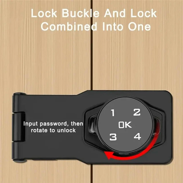 Alt view image 3 of 3 - Door Lock Push-Pull Lock Applicable Tocard Cabinet Door Fordocument Theft Prevention Applicable Tolocker Andrefrigerator Do