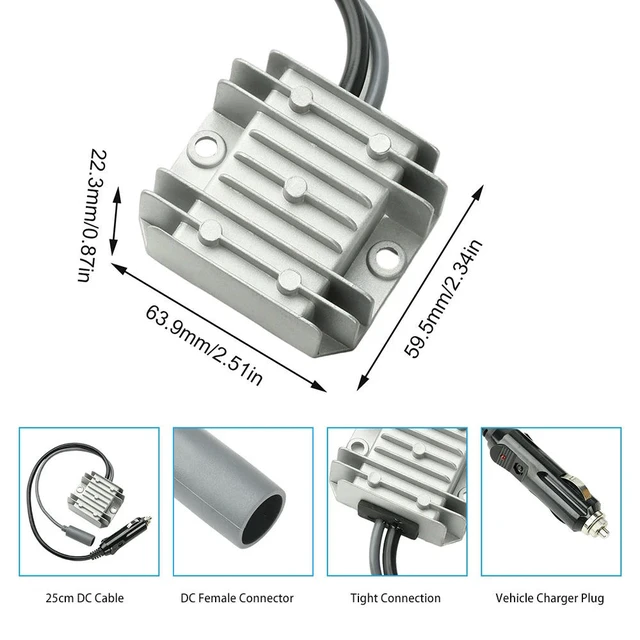 Alt view image 3 of 3 - DC12V/24V To 30V 3.5A Mini DC Step Up Converter With Cigarette Lighter Plug For RVS Voltage Conversion Modules