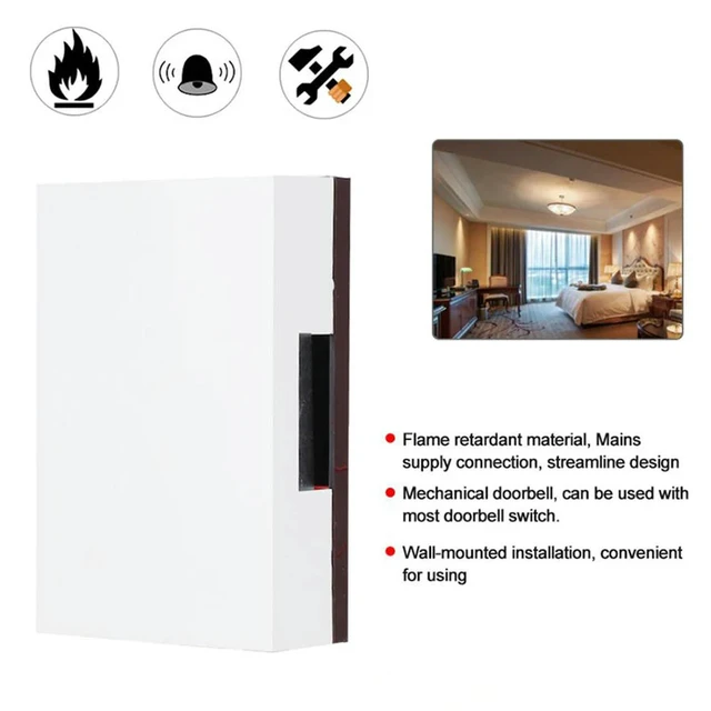 Alt view image 3 of 6 - 220V Wired Doorbell Manual Ding Dong Bell Chime for Home Hotel Access Control System Timbre Puerta Casa Doorbell