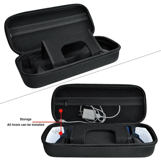 Alt view image 2 of 3 - Hard Carrying Case Shockproof Hard Shell Case with Mesh Pocket Carry Bag Splashproof Stand Design for Portal