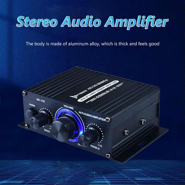 Alt view image 2 of 3 - Power Amplifier Pro Bluetooth-compatible HiFi Audio Power Amplifier 200W+200W 2-CH with RCA Input
