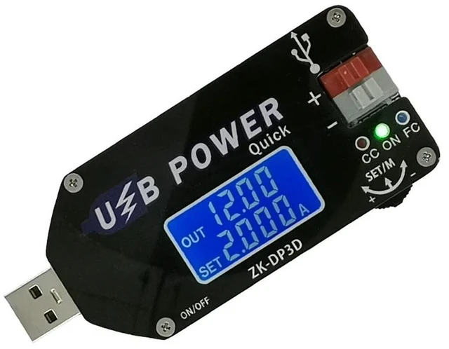 Alt view image 2 of 3 - CNC USB TYEPE-C DC DC Converter CC CV 1-30V 2A 15W Power Module Adjustable Regulated power supply QC2.0 3.0 AFC For
