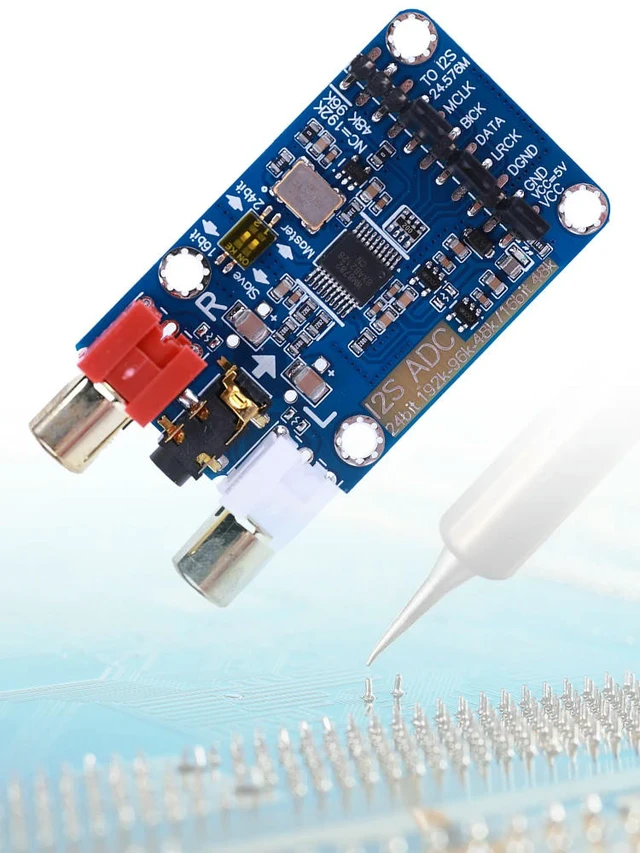 Alt view image 3 of 3 - I2S ADC Master Slave Mode Development Board WM8782S Lossless Digital Audio Decoder Support 3.5MM/RCA Input