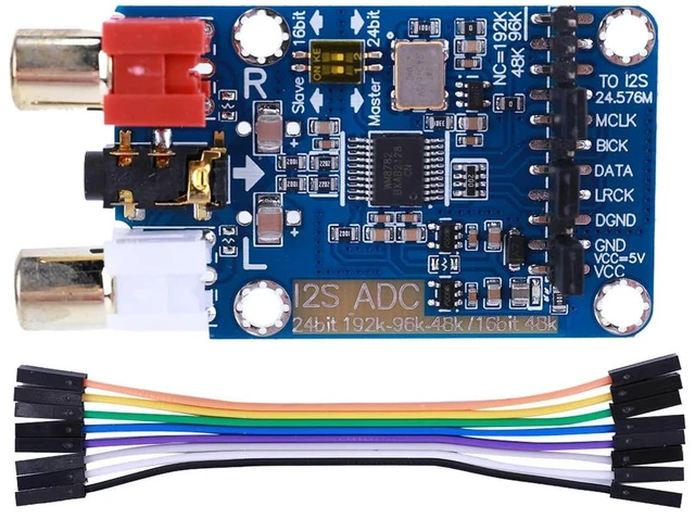 Main image of I2S ADC Master Slave Mode Development Board WM8782S Lossless Digital Audio Decoder Support 3.5MM/RCA Input