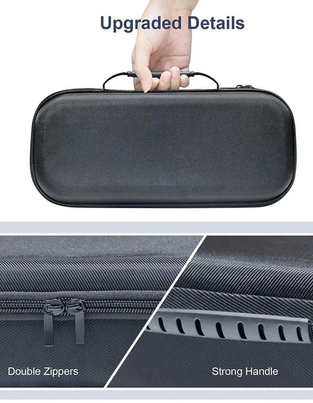 Alt view image 3 of 3 - Carrying Case Bag Shockproof Hard Shell Carry Case Travel Bag Anti-Drop with Mesh Pocket for PS5 Portal Console