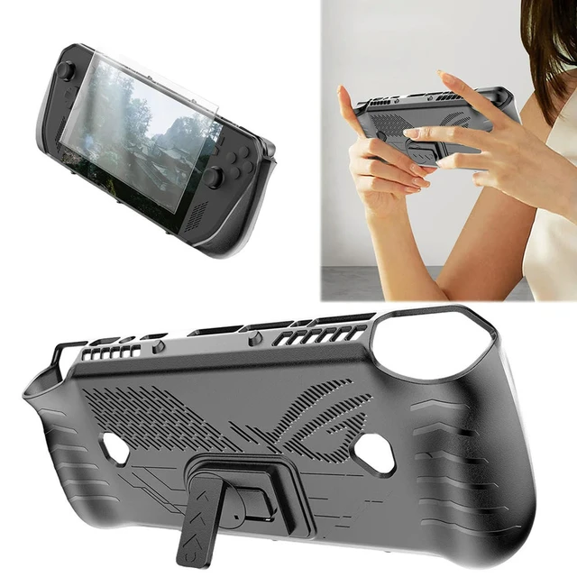Alt view image 3 of 3 - For ROG Ally X TPU Protective Case Cover Drop-proof with Stand Protector Shell Sleeve Protective Skin Case Game Accessories
