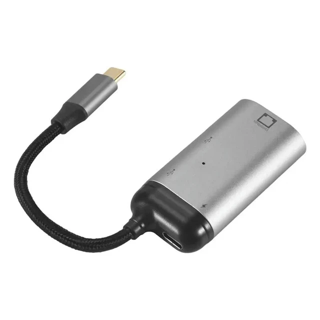 Alt view image 2 of 6 - 3 In 1 Type-C To Gigabit Ethernet Rj45 Lan PD Charging USB C Data Port Converter Adapter For TV PC S20