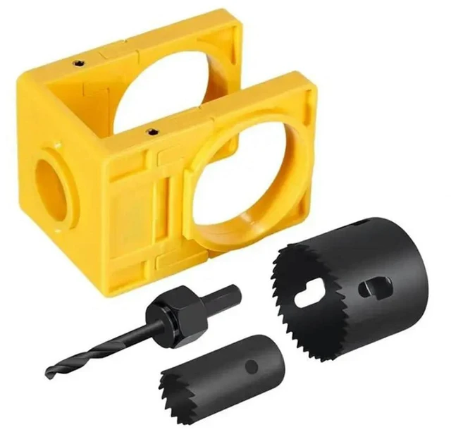 Main image of 1-3/8Inch - 1-3/4Inch Door Lock Installation Kit For Wooden Doors With Guide Template, Door Lock Hole Saw
