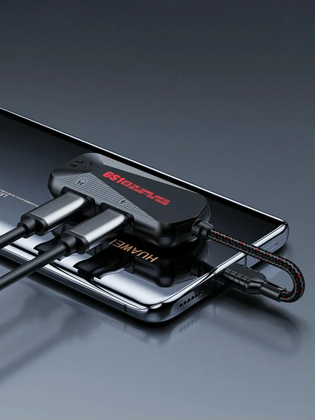 Alt view image 3 of 3 - 3-in-1 Gaming Sound Card Type-C To 3.5mm Mobile Phone Game Sound Card 60W Nylon 24Bit 96Hz Hi-Res Accessories