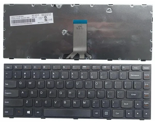 Alt view image 2 of 3 - Laptop Keyboard for G40-70 B40-70 G40-45 Flex2-14a z40-70 Black US Layout