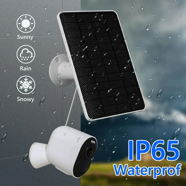 Alt view image 3 of 3 - 10W Solar Panel Charger with Charging Cable Monocrystalline Solar Panel Kit IP65 Waterproof for Outdoor Camera