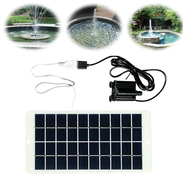 Alt view image 2 of 3 - Outdoor DIY Solar Powered Water Fountain with 4.5W 5V Solar Panel Charger 1M Spray Height for Bird Bath/Garden/Fish Tank/Pond