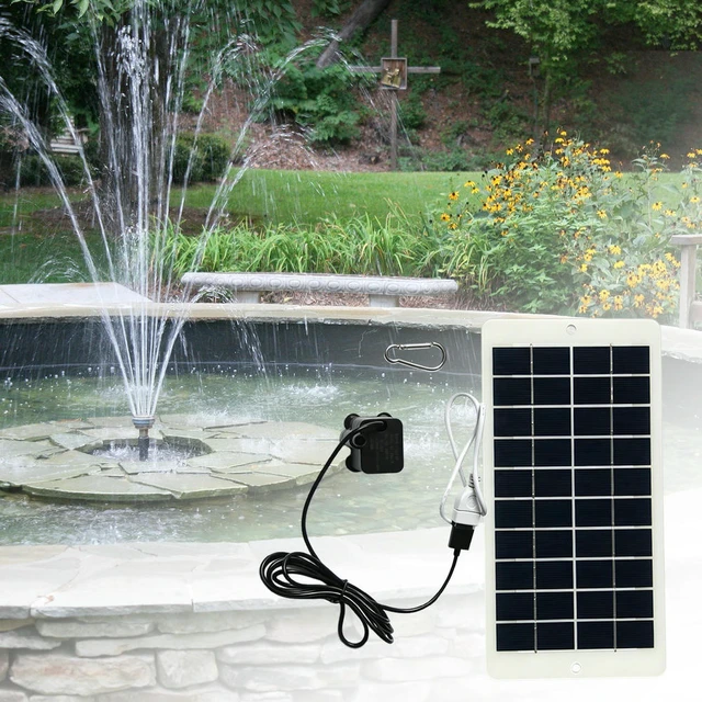 Alt view image 3 of 3 - Outdoor DIY Solar Powered Water Fountain with 4.5W 5V Solar Panel Charger 1M Spray Height for Bird Bath/Garden/Fish Tank/Pond