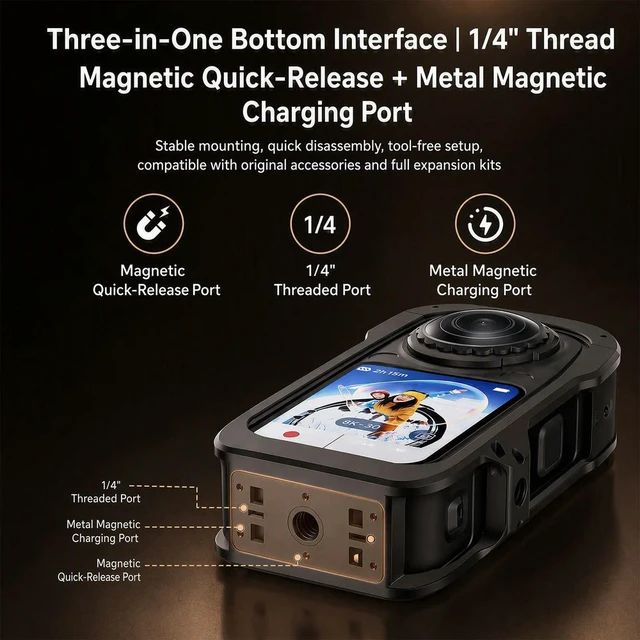 Alt view image 2 of 3 - for X6 Aluminum Alloy Cage Frame Hollow Lightweight 1/4 Screw Hole Action Camera Accessory