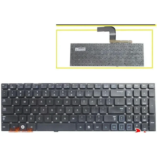 Alt view image 2 of 6 - Laptop Keyboard for RV515 RV511 E3511 RV509 RV520 RC530 Black US Layout