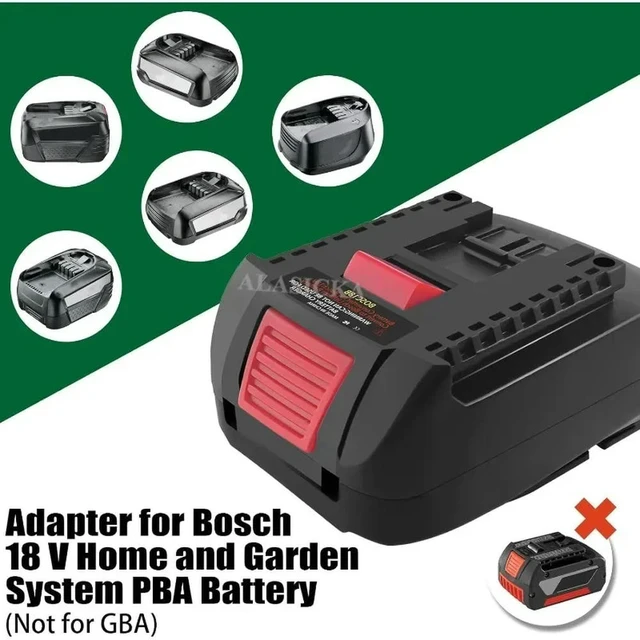 Alt view image 2 of 6 - For Bosch 18V PBA Li-ion Batteries Compatible for Bosch 18V GBA Cordless Power Tools BOSC18BS Adapter Converter