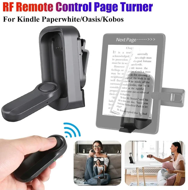 Main image of RF Remote Control Page Turner Clicker Camera Video Recording Remote Triggers for Kindle Paperwhite Oasis Kobo EReaders