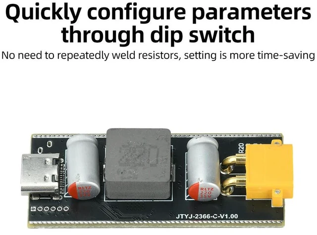 Alt view image 3 of 6 - 0.96 Inch TFT IP2366 Buck Boost 2-6S Lithium Charging Board PD 140W Charge/Discharge Module Power Bank Mainboard DIY Kit