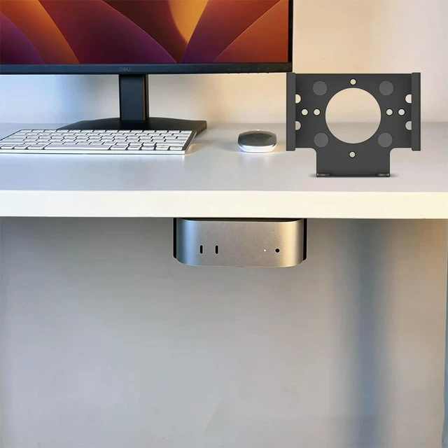 Alt view image 2 of 3 - Under Desk Mount l Monitor Mount Holder Wall Mount Stand Accessories for Mac Mini M4/M4 Pro 2024