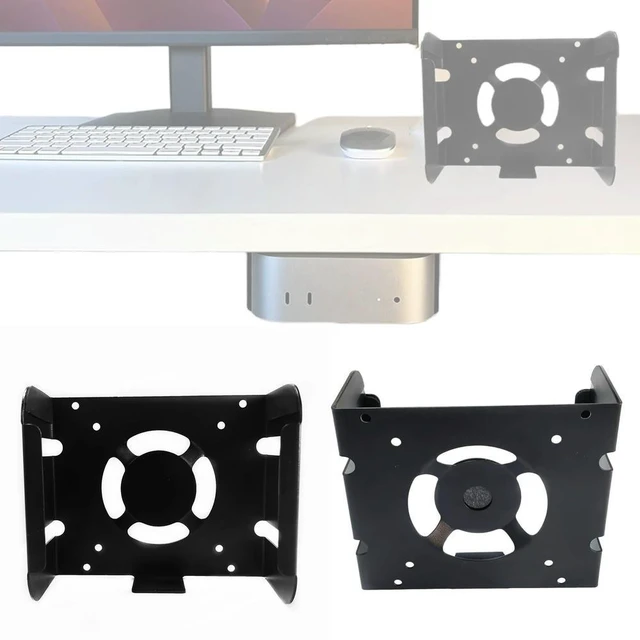 Main image of Under Desk Stand for Mac Mini M4/M4Pro 2024 Anti-Scratch Monitor Mount Holder Space-Saving Design for Mac Mini M4 Accessories