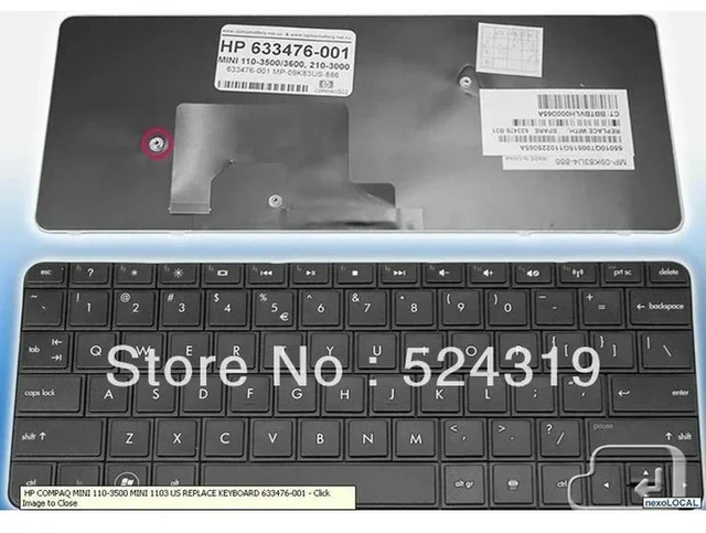 Main image of Laptop Keyboard for 110-3600 Black US Layout