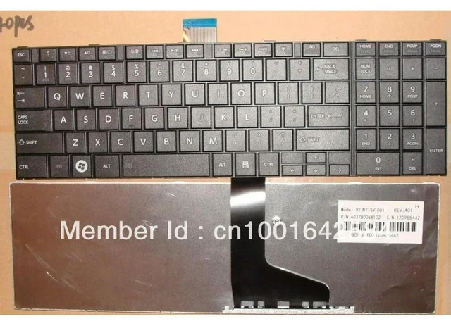 Main image of Laptop Keyboard for C870 C850 C855 Black US Layout
