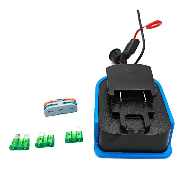 Alt view image 2 of 3 - Power Wheel Adapter Converter for PBA Series Li-ion Power Connector with Switch and Fuse for DIY Remote-Control Toy Cars