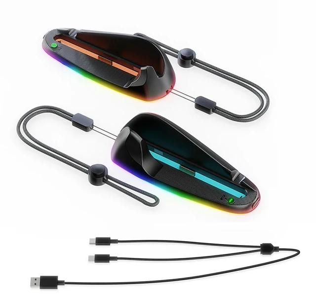 Main image of Smooth Mouse with RGB Lights Controller Mouse Hand Grips Game Controller Charging Dock for for Joy-Con 2