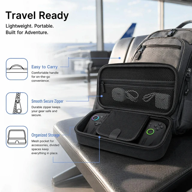 Alt view image 2 of 3 - Handheld Console Carrying Case For ROG Ally-X Console Drop-Proof & Shockproof Inner Compartment for Game Equipment