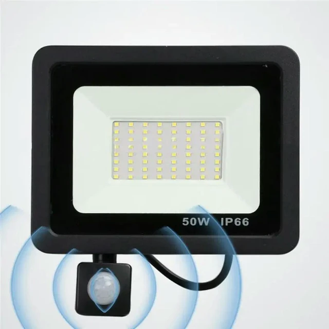 Alt view image 2 of 3 - Security Lights Outdoor Motion Sensor Led Pir Floodlight IP66 Waterproof Outside Wall Light Garden Doorway 30W