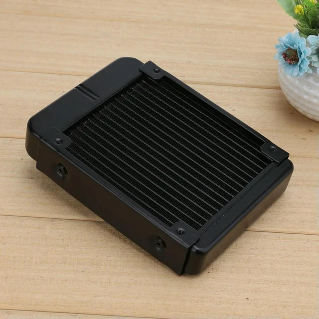 Main image of 120mm Radiator Single Row 18 Tube Black Aluminum PC Liquid Cooling