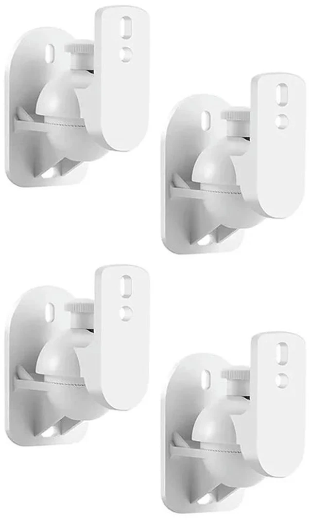 Main image of 4 Pcs Adjustable Speaker Wall Brackets Adjustable Swivel And Tilt Angle Rotation Surround Sound Stand