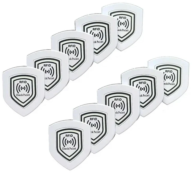 Main image of 10 Pieces RFID Patrol Point Card 13.56Mhz FM11RF08 Anti-l 70X60mm Luminous Shield Inspection Tags For Security