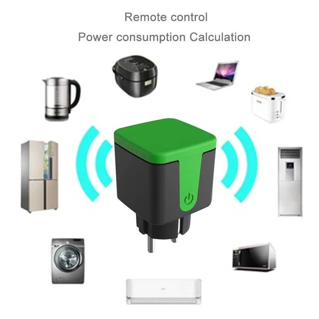 Alt view image 3 of 6 - EU Plug Remote Timing Function Outlet Socket Power Monitor Work with Alexa Google Assistant