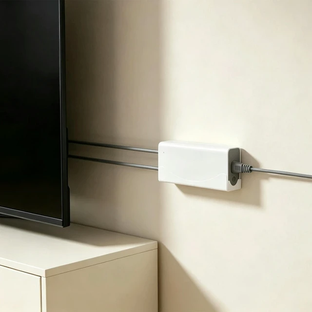 Alt view image 3 of 3 - Wall Bracket for Starlink V5 Power Adapter Carbon Steel Easy Mount for RV Home Office Boat